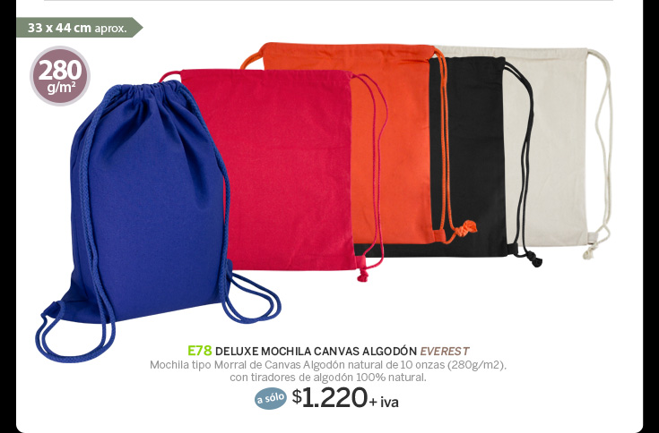 Deluxe Bolsas de Algodón | PROMO IMPORT - GIFTS AND PREMIUMS